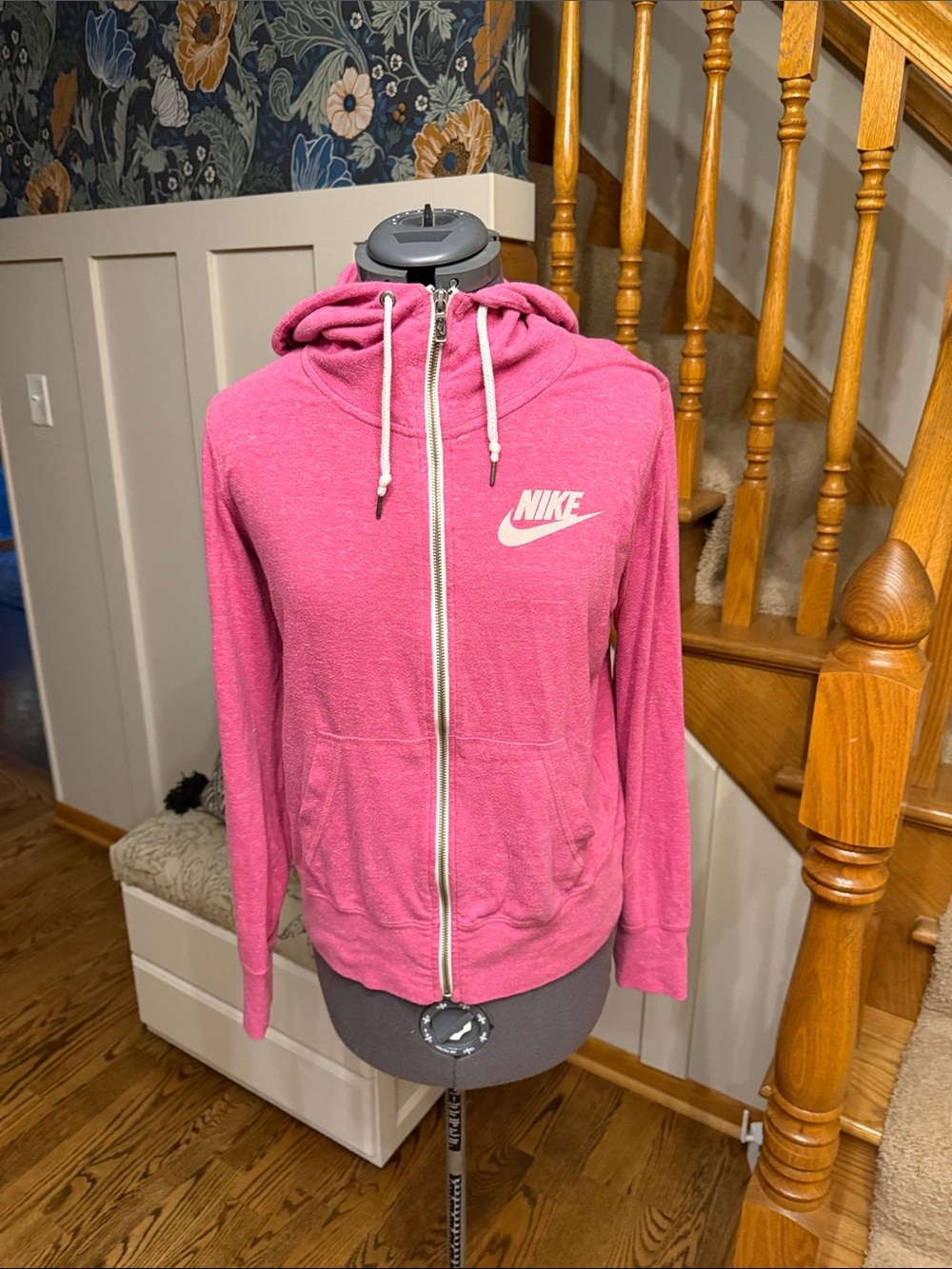 Nike Pink Women's Full-Zip Hooded Sweatshirt